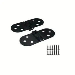 High-Quality Zinc Alloy Door Hinges Set, 180 Degree Flat Panel Hinges, Cabinet Hinges, Half Round Hinges, Door Hardware, Furniture Accessories