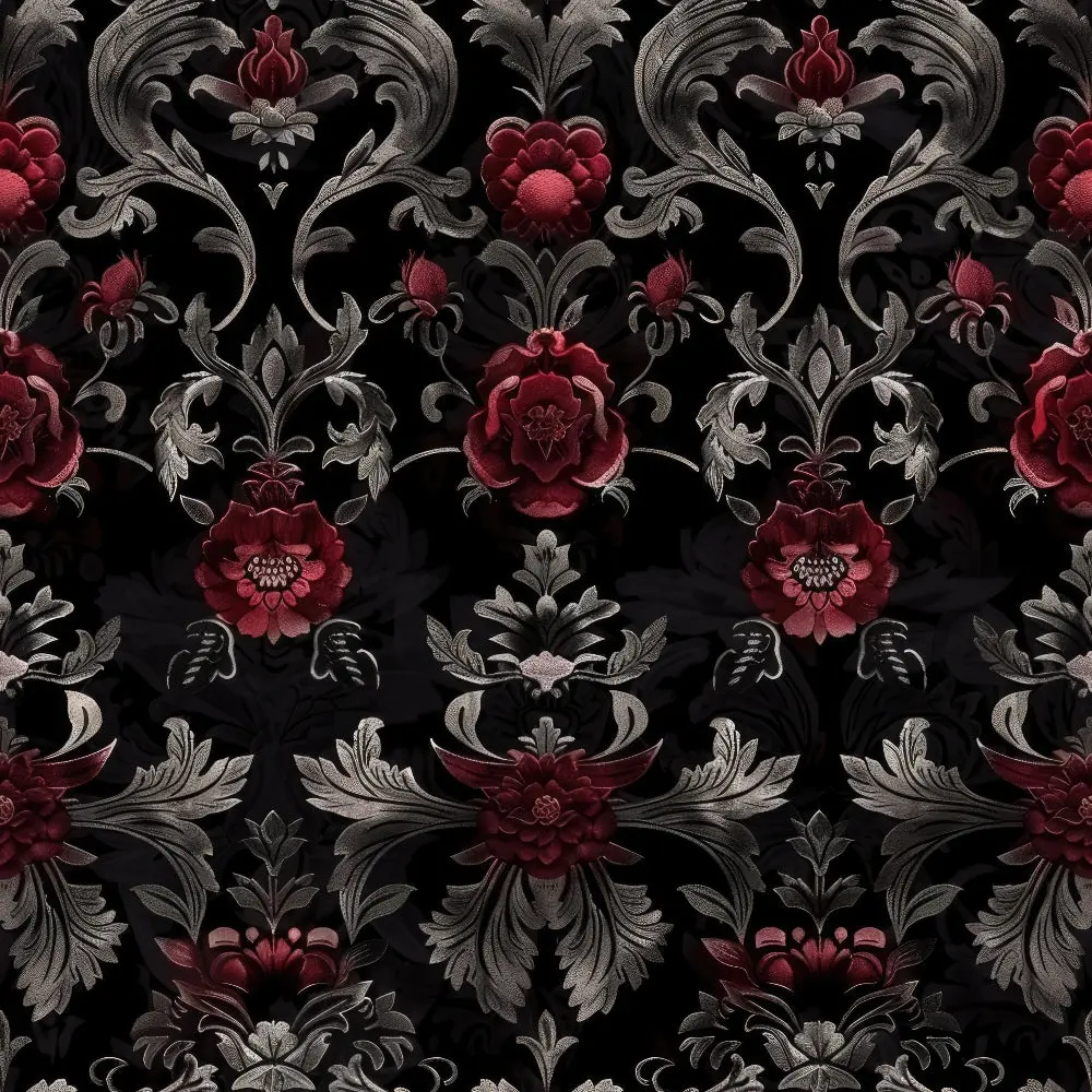 Gothic Damask Pattern 6 Quilting Cotton Fabric Gothic Damask Pattern 6 Quilting Cotton Fabric