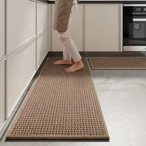 Kitchen Rug Non-Slip Washable, Oil-proof Waterproof Kitchen Mat for Floor, Absorbent Runner Rug, Wipeable Easy Clean Carpet, Anti-Fatigue Cushioned Floor Mat, Stain Resistant Kitchen Runner, Non-Skid Rubber Backing Rug for Sink, Modern Home Decor Mat,