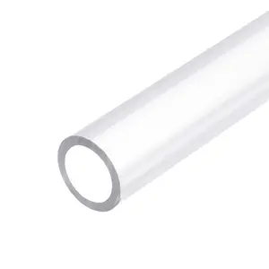 YELARXI Clear PVC Pipe, High Impact Rigid Tube Round Pipe Plastic Vinyl Tube - Fitting for (Garden/Home/Dust Collection/Aquarium/Fish Tank), 0.53" ID & 0.71" OD & 1.08ft