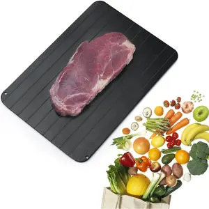 Rapid Thaw Defrosting Tray for Frozen Meat, Chicken, Fish - Aluminum Non-Stick, Chemical-Free, Easy Clean Kitchen Gadget for Home & Outdoor (11.6x8in)