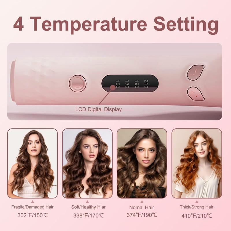 Automatic Hair Curling Iron,28mm Hair Curler, Negative Ion Automatic Hair Hair Curl Wand,4 Modes Temperatures Rotating Curling Iron for Women,Automatic Curling Stick Anti-Scald,Anti-Tangle Rotating,Easy to Use Hair,Women's Gifts Girlfriends Gifts