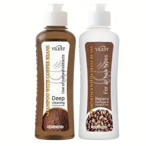 Coffee Shampoo and Conditioner Set for Women with Biotin - Shea Butter Enriched Deep Cleaning & Scalp Refreshing Duo,  Moisturizing for Normal Hair  Bottles Suitable for All Hair Types Haircare Cleansing Cleanser Comfort