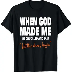 Soft Cotton Church T-Shirt – Wear Your Faith With A Smile: 'When God Made Me He Chuckled' graphic tee