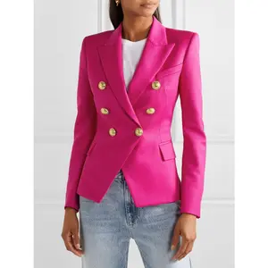 Lapel Collar Long Sleeve Blazer