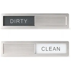 Dishwasher Magnet Clean Dirty Sign, Premium Stainless Steel Clean Dirty Magnet for Dishwasher Funny, Strong Magnet Non-Scratch Dishwasher Sign Kitchen Decor and Accessories
