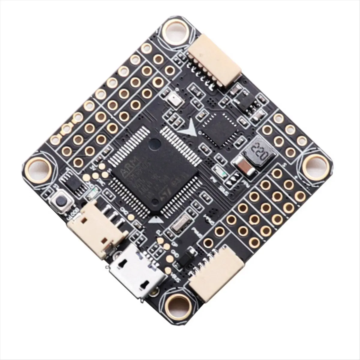 F4V3S F4-V3-V3S 36x36mm LC Flight Controller Board with Barometer, OSD Support, TF Card Slot, BN880 Module, 4x3 Pin ESC, SBUS/PPM Compatibility & PC Component for Quadcopter RC Drone FPV Racing - Metal Drone Accessory, Accessories, Baro(Bmp280), 5V 3A Sbe