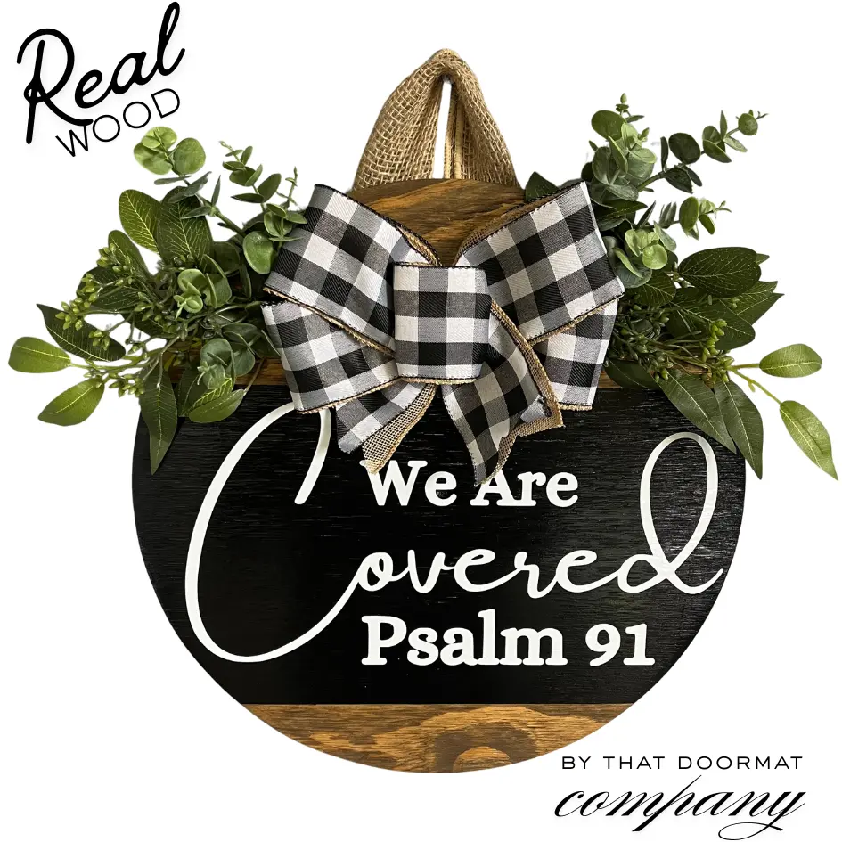 Christian Front Door Sign | Faith-Based Door Hanger | Religious Home Decor | Welcome Sign for Front Door