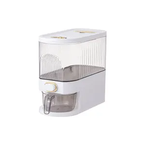 Household pressing rice bucket - Food-grade rice container for storing rice and grains - Dust-proof and moisture-proof - Sealed storage tank - Rice box
