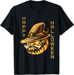 Mens Happy Halloween Shirt - Scary Sunglass Pumpkin Graphic T-Shirt - Nicolekhach Shop 42B09FTHLCDM