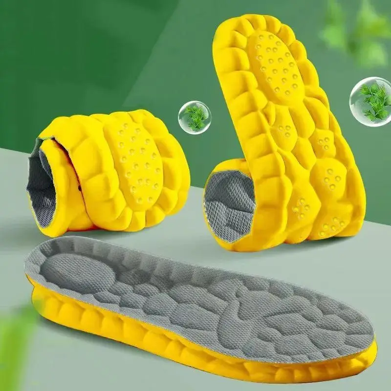 Soft Elastic Breathable Insoles, 1 Pair Comfortable Sports Insoles, Sweat Absorbent, Lightweight and Soft Insoles for Comfortable and Non Tiring Feet,