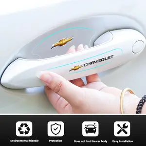 Chevrolet Transparent Car Door Handle Protection Film, Original Curve Molded Design, Fits Cruze Malibu Traverse Models, Car Decals