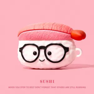 3D Sushi Cartoon Cute Cover Protection for AirPods 4 2024 Wireless Bluetooth Earphone Case for AirPods 3 2 1 Charging Box for AirPods Pro 2 Headphones