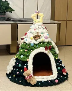 DIY Christmas Tree Cat House Materials Packed with Cute Accessories