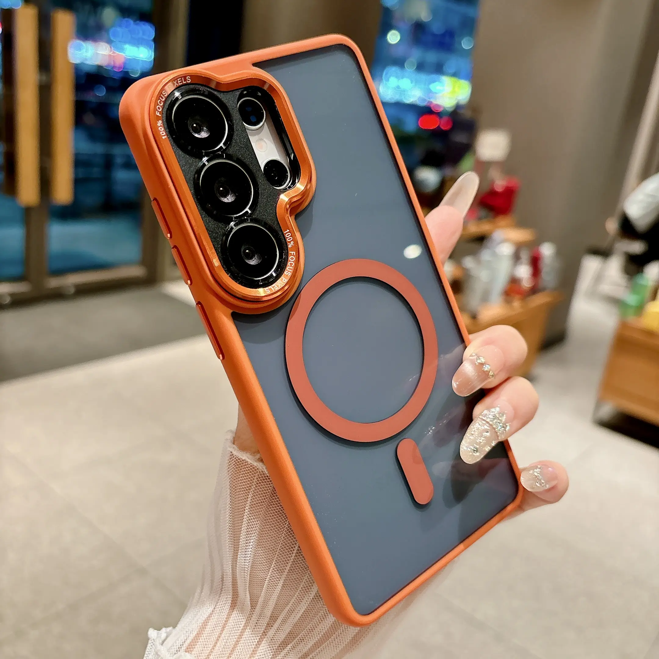 HUTU luxury high-transparent back panel four-corner anti-fall magnetic phone case with lens protrusion protection. Suitable for Samsung Galaxy S26/S25/S24/ Ultra Plus. Compatible with MagSafe wireless charging and mobile phone accessories.#DealsForYouDays