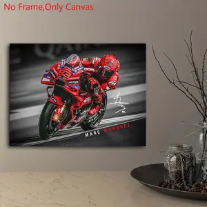 1 piece/set frameless canvas painting print posters, Unframed art print, classic realistic superbike art,Marc Marquez MotoGP Racing,ideal gift for Motorsports enthusiasts, bedroom, living room,wall decoration