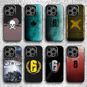 Ice R6 R-Rainbows Phone Case For iPhone17, 16,15,14,13,12,11,Pro,Max,Plus,Mini,SE Black Candy Matte Shockproof Cover