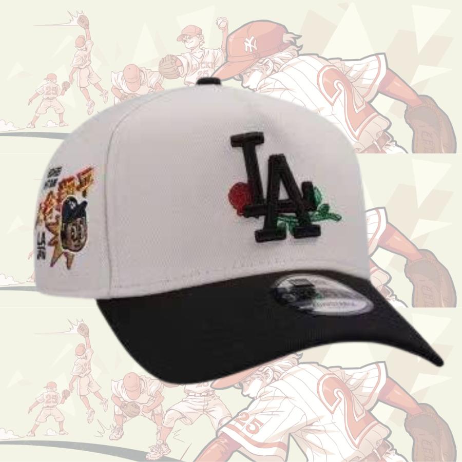 New Era LA Dodgers Cap 59FIFTY – Classic Embroidery Logo, Side Patch Accent, Structured Crown Construction, Urban Streetwear Hat For Casual Style