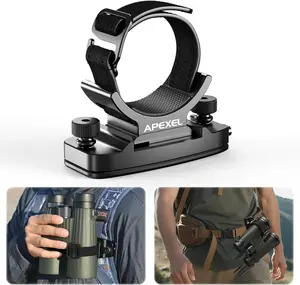 APEXEL Binoculars Backpack Clip with 38mm Quick Release Plate, Attaches to Straps and Belts, CNC Aluminum Binocular Carrying System with 1/4" Screw for Tripod, Binoculars Accessories Also for Cameras.