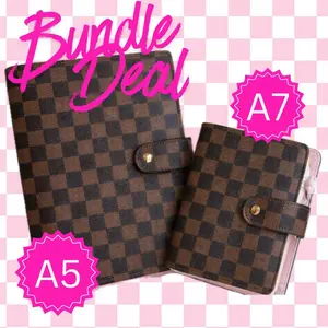 Checkered Planner A5 and A7 Wallet Bundle Checkered Planner A5 and A7 Wallet Bundle