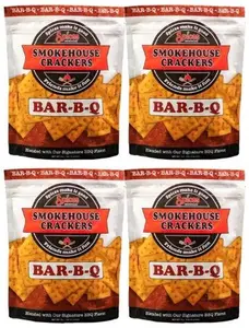 Smokehouse Crackers, Bar-B-Q Flavor, 7 oz Resealable Bags, 4 count bundle