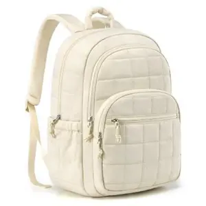 Quilted College Laptop Backpack for Women, Water-Resistant Daypack for 15.6 Inch Laptop FathersDayGift