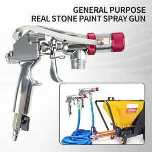 ZHUITU Professional Paint Spray Gun PHD1700 with 6mm 8mm 10mm Nozzles for Putty Rock Chip Grout Imitation Porcelain Coating paint sprayer  gun