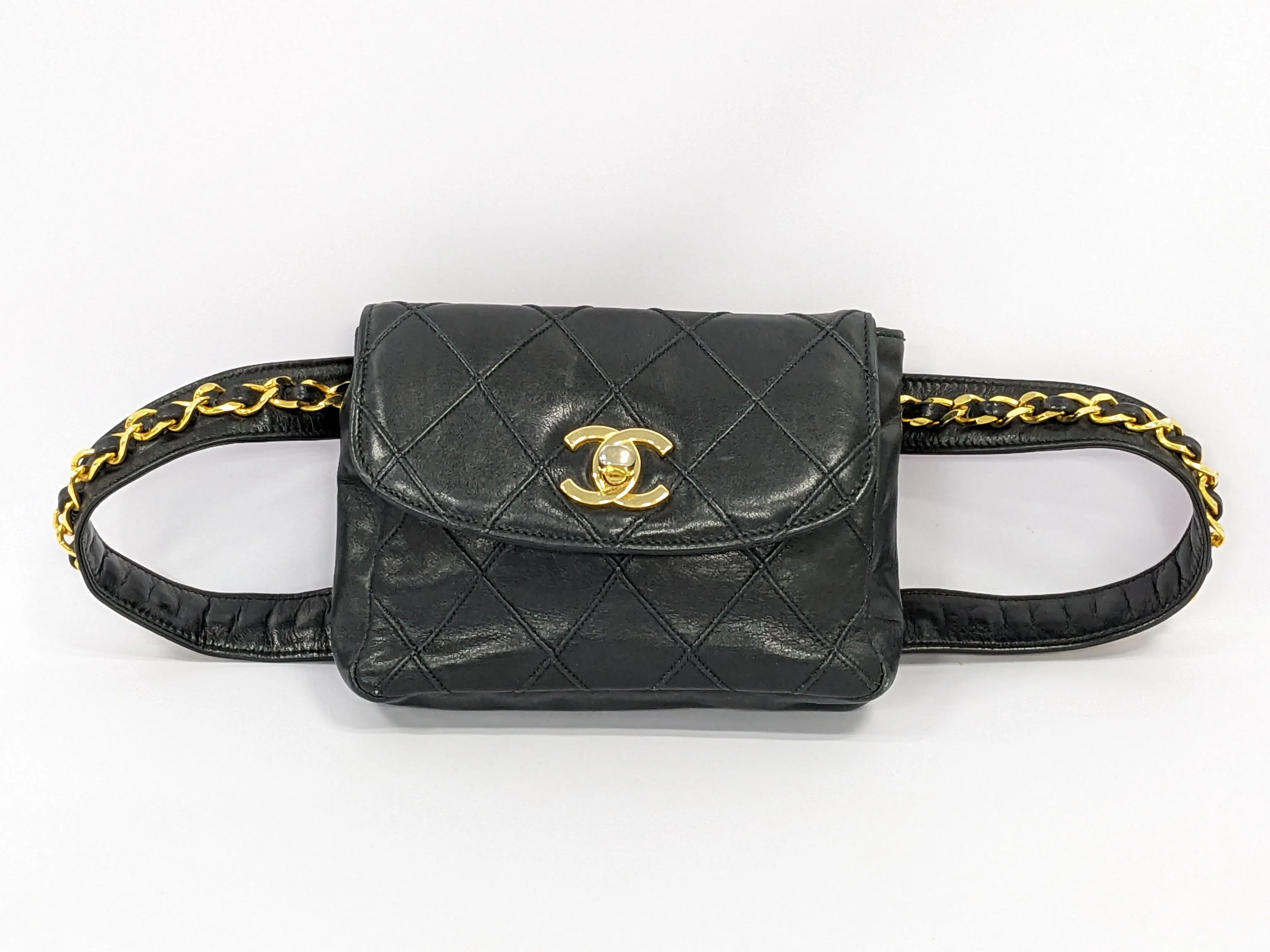 Pre-owned CHANEL PVC Shoulder Bags Lambskin Lambskin Waist Bag Waist Bag