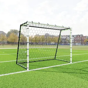3-in-1 Soccer Goal Rebounder Trainer, 7x5 ft High-Responsiveness Net with Ground Stakes for Passing & Ball Control – Heavy-Duty Outdoor Football Training Goal for Kids, Teens, and Adults