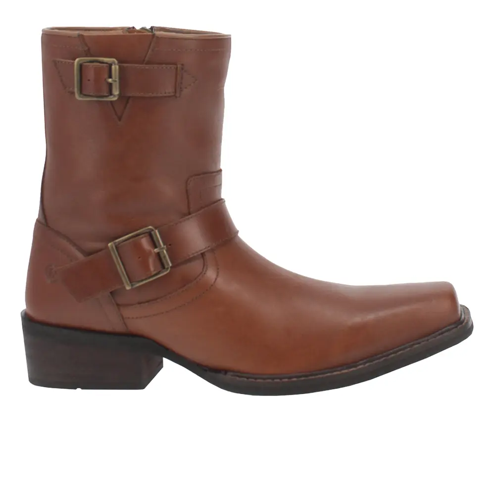 Dingo Mens Hackett Motorcycle Casual Boots Ankle - Brown