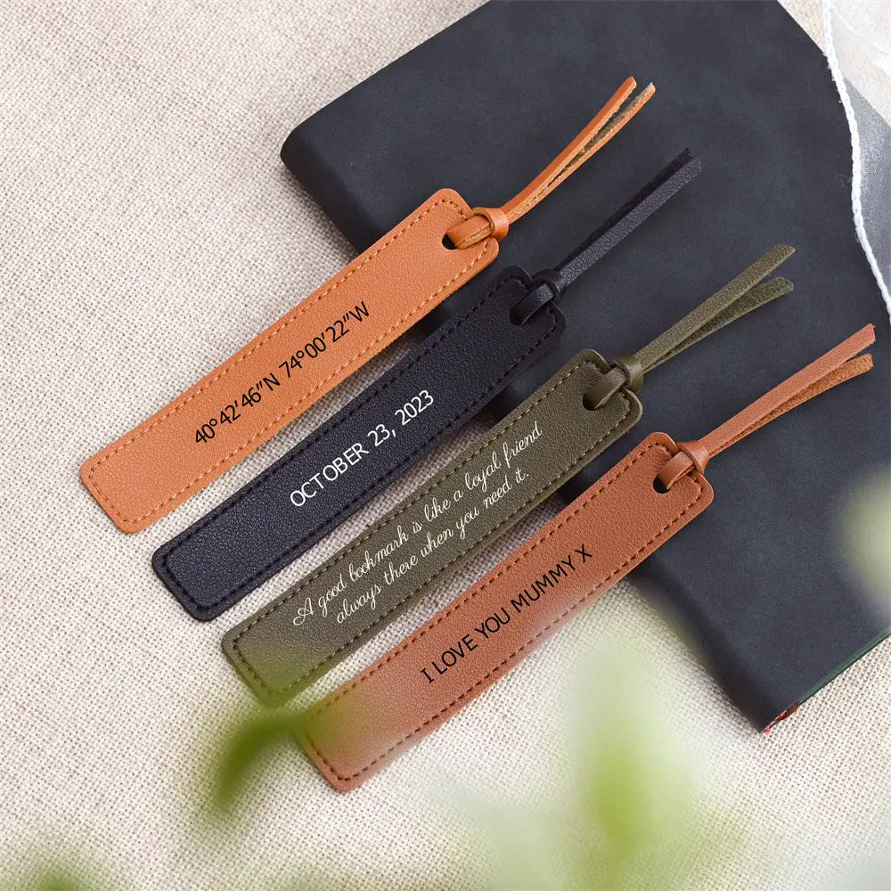 Personalized Creative Leather Bookmark Clip - 1 Size Office Stationery, Reading Pagination Holder for Students, One Size