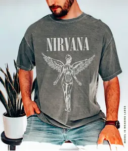 Nirvana Unisex Shirt Comfort Colors Vintage Band Tee In Utero Nirvana Tour 90s Shirt Kurt Cobain Oversized Music Rock Festival Clothes