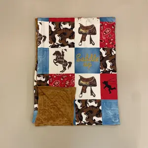 Baby Blanket Farm Blanket Minky Blanket Outdoor Bedding kids Blanket