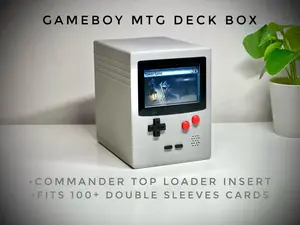 Retro Commander Deck Box | Holds 100+ Sleeved Cards | TCG Card Storage Case with Front Display Slot