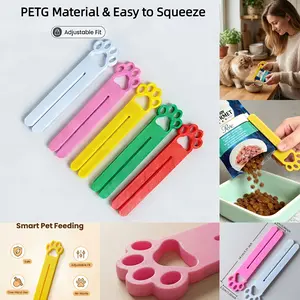 New Cat Food Squeezer Tool, Opening Design, Universal Bag Size, Efficient Food Extraction, Portable, Ergonomic Handle, Durable PET Material