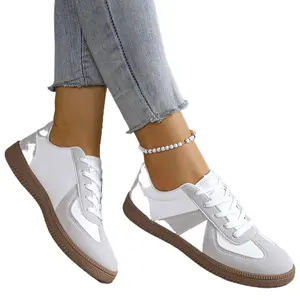 Women's Closed Low-top Casual Trainer Sneakers - Comfortable Walking Shoes for Daily Wear