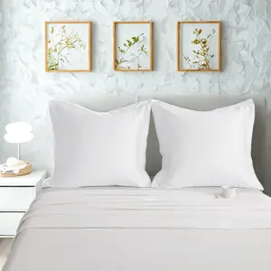Two Cotton Pillow Shams, Luxuriously Soft and Breathable
