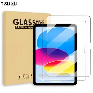 [2-Pack] Suitable for iPad mini 1-7 / Air 1-5 / Pro 9.7-11 / 5th-11th Generation / Air 11 2024-2025, 2-Pack 9H Tempered Glass Screen Protector, Scratch-Resistant, Anti-Fingerprint, High-Definition Full Screen, Compatible with Face ID and Apple Pencil