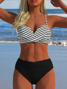 New Arrival Women's Swimwear Swimming Suit Beach Outfits Swimming Clothes Swim Dress Swimming Costume For Women Ladies Swimwear Summer Beach Festival Vacation Travel Sexy Modern Elegant Sophisticated Two Piece Set Woman Bikinis Set Best Selling