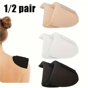 Women's Soft Breathable Thick Sponge Shoulder Pads, Elegant Sporty Design for Dresses, Coats, Shirts, Neutral Fashion Accessories, 3 Colors