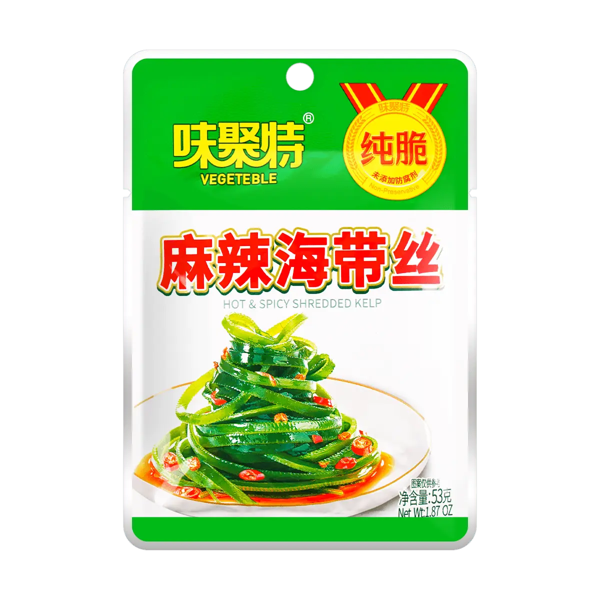 WEIJUTE Sichuan Spicy Kelp Shreds - Authentic Mala Flavor, 53g Snack