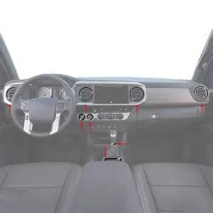 Dashboard Blackout AC Vent Vinyl Decal Stickers Kit Fits Toyota Tacoma