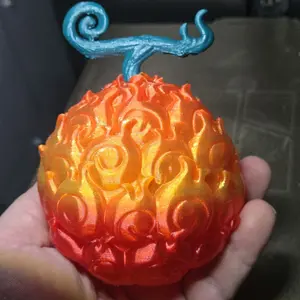 Mera Mera no Mi Devil Fruit Replica  | 3D Printed Anime Collectible | One Piece Inspired Fire Fruit |