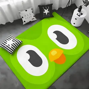 Language App Duolingo Floor Mat Non-Slip Soft Flannel Thickened Rug Indoor Door Mat Ultra Soft Absorbent Wear-Resistant Floor Mat for Living Room Hallway Entryway Front Door Porch Durable Non-Skid Home Decoration Mat for Indoor Daily Use