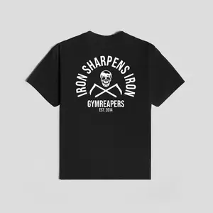 Gymreapers Iron Sharpens Iron Tee in Black/White - Summer Cotton T-Shirt Menswear Top