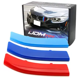 iJDMTOY Exact Fit M-Color Grille Insert Trims For BMW 2014-20 F32 4 Series 428i 435i 430i 440i etc w/ 11-Bean Standard Kidney Grille