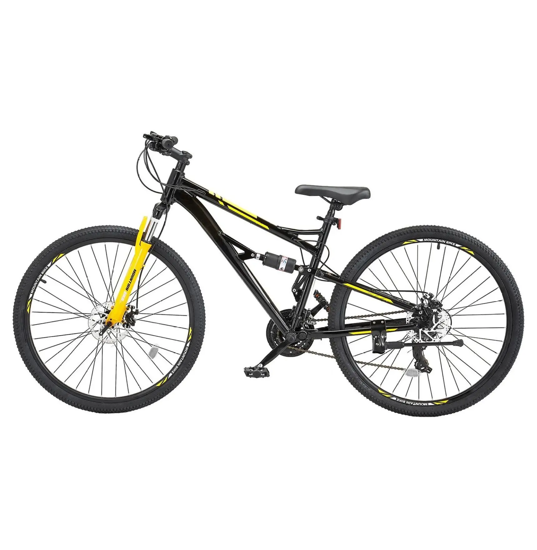 29 inch Mountain Bike, Full Suspension MTB, 24 Speed Shifting, Disc Brakes, Aluminum Frame - Adult Cycling Bicycle for Men & Women, Trail & Snow
