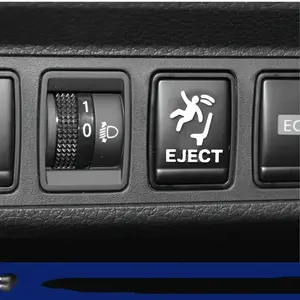 5 Pack Eject Button Sticker for Empty Car Button, Funny Car Accessories for Men, Vehicle Video Game Decal, Prank Gift for Car Enthusiasts, Self Adhesive Vinyl Sticker (White（5pcs）)