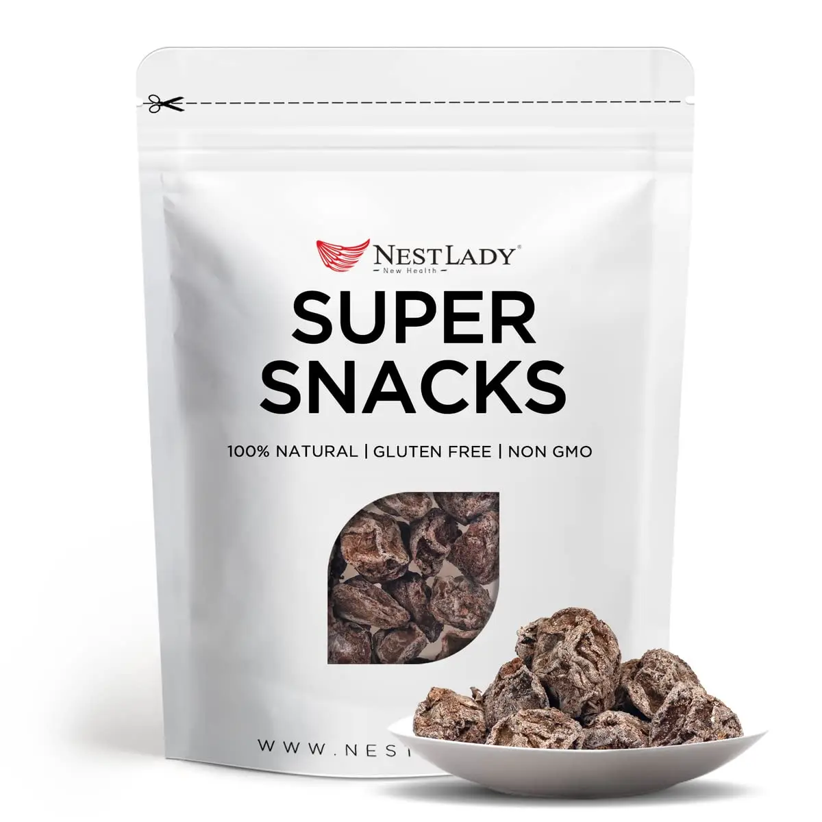 NESTLADY Sweet And Sour Dried Plum 60g - Natural, Sweet and sour, healthy snacks, Resealable bag, Purely Dried Plums, Preserved Fruit Dried Plum
