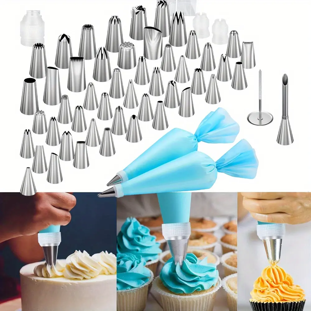 35 Pack Cakes Decorating Kit Piping Bags and Tips Set with 13 Large Size Piping Tips, 35 Standard Size Icing Tips, 2 Reusable Pastry Bags 12 Inch, Cake Decorating Kit for Cookie Icing - Home Improvement. Bakeware